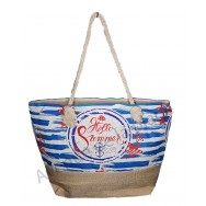 Sac de plage marinière Hello Summer