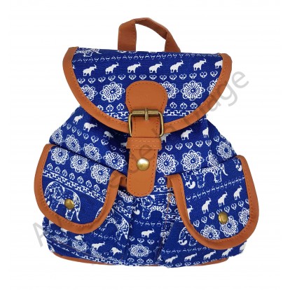 Mini sac à dos Éléphant bleu