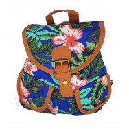 Mini sac à dos fleurs d'hibiscus