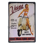 Plaque vintage scooter Vespa