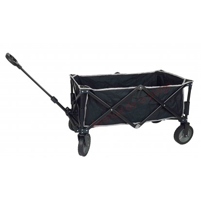Chariot de plage noir pliant en métal