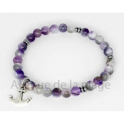 Bracelet bien être en pierre Améthyste