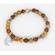 Bracelet bien être en pierre Jaspe paysage