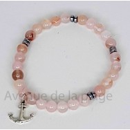 Bracelet bien être en pierre quartz rose