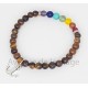 Bracelet 7 chakras et oeil de tigre