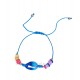 Bracelet coquillage imprimé et perles colorées A