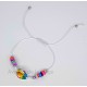 Bracelet coquillage imprimé et perles colorées G