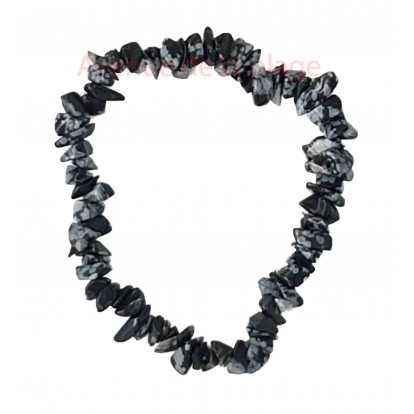 Bracelet élastique en Obsidienne floconneuse - Identité