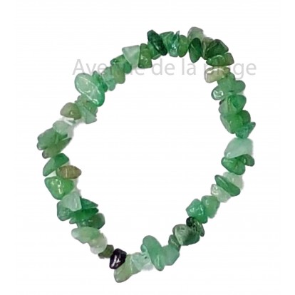 Bracelet élastique Aventurine verte - Anti-stress