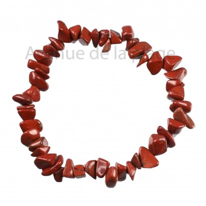 Bracelet élastique en Jaspe rouge - Énergie vitale