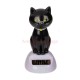 Figurine solaire chat noir