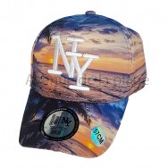 Casquette NY coucher de soleil sur la plage
