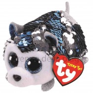 Peluche Teeny Ty flippables sequins Slush le chien husky