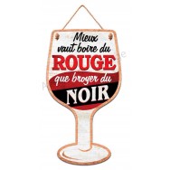 Pancarte en forme de verre de vin rouge