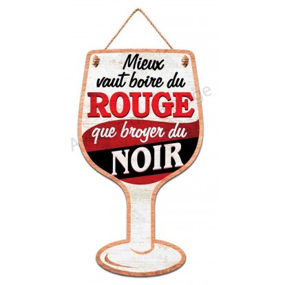 Pancarte en forme de verre de vin rouge
