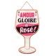 Pancarte en forme de verre de vin rosé