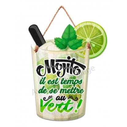Pancarte en forme de verre de Mojito