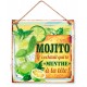 Pancarte métal le cocktail Mojito