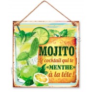 Pancarte métal le cocktail Mojito