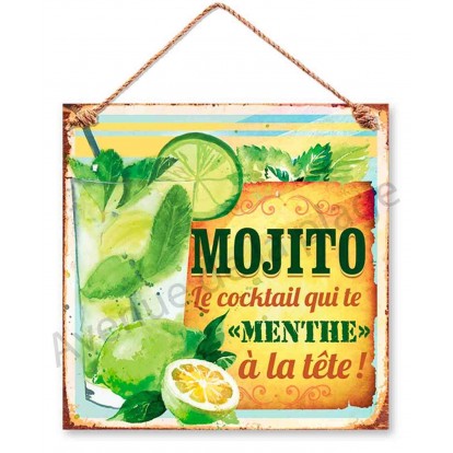 Pancarte métal le cocktail Mojito