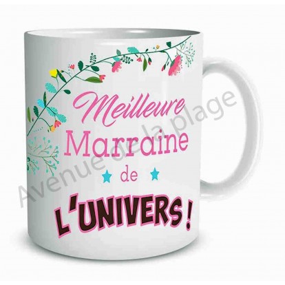 Mug cadeau Meilleure Marraine de l'univers