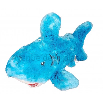 Requin en peluche 45 cm bleu