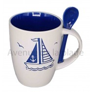 Mug avec cuillère voilier