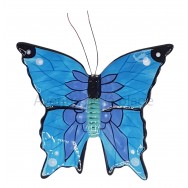 Papillon décorartif bleu et violet 15 cm