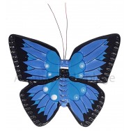 Papillon à accrocher violet, bleu et noir 18 cm