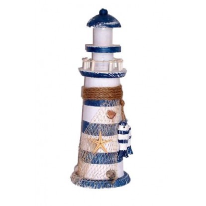 Phare décoratif en bois 24 cm