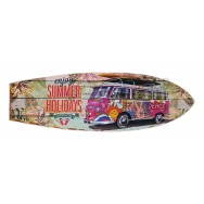 Surf à suspendre Combi rose Peace and Love