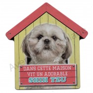 Pancarte Dans cette maison vit un adorable Shih Tzu