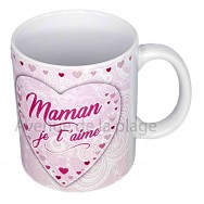 Mug coeur Maman je t'aime
