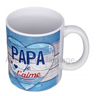 Mug coeur Papa je t'aime