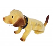 Chien tête mobile labrador sable 23 cm