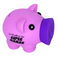 Tirelire cochon Super Maman