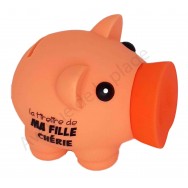 Tirelire cochon Ma fille chérie