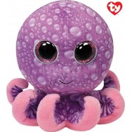 Peluche Ty Beanie Boo's Legs le poulpe rose 18 cm