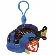Peluche Ty Beanie Boo's porte clé Aqua le poisson bleu