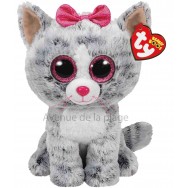 Peluche Ty Beanie Boo's Kiki le chat gris 15 cm