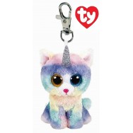Peluche Ty Beanie Boo's porte clé Heather le chat licorne