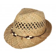 Chapeau Borsalino en paille Croco