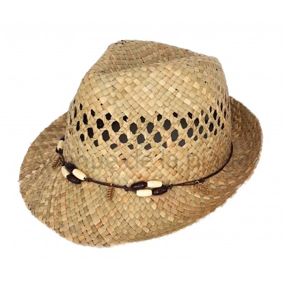 Chapeau Borsalino en paille Croco