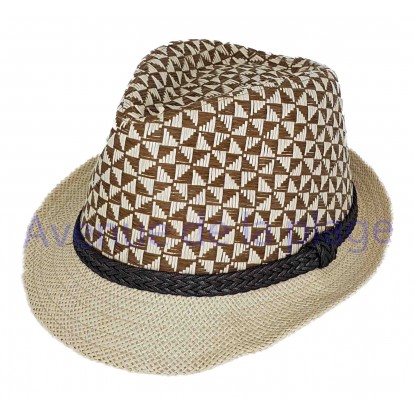 Chapeau Borsalino motif bicolore