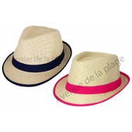 Chapeau borsalino bande colorée pour enfant