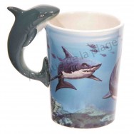 Mug anse requin blanc
