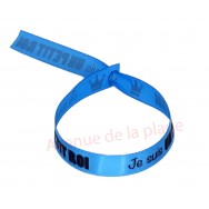 Bracelet ruban message Je suis un petit roi