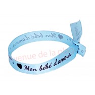 Bracelet ruban message Mon bébé d'amour