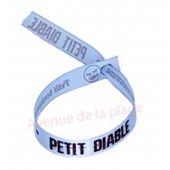 Bracelet ruban message Petit bonhomme - Petit diable