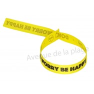 Bracelet ruban message Don't worry Be happy